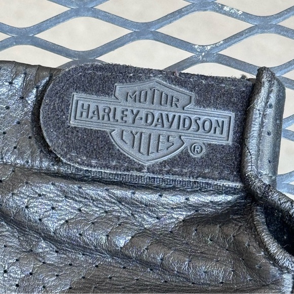 Vintage Harley Davidson Genuine Leather Black Riding Gloves Women’s XL - Picture 3 of 5